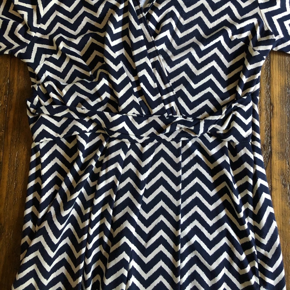 Talbots dress. Chevron stripes